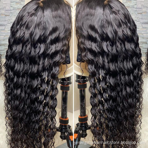Yeswigs Hd Full Deep Curly Wave Lace Front Wig Raw Indian Virgin Natural Human Hair Lace Closure Wig For Black Women Human Hair